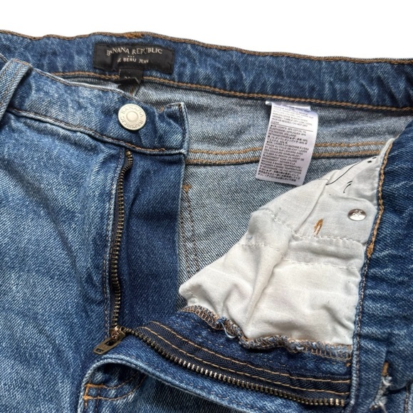 Banana Republic The Beau Patch Denim Jeans Distressed Patches Size 28/6 - Picture 3 of 9